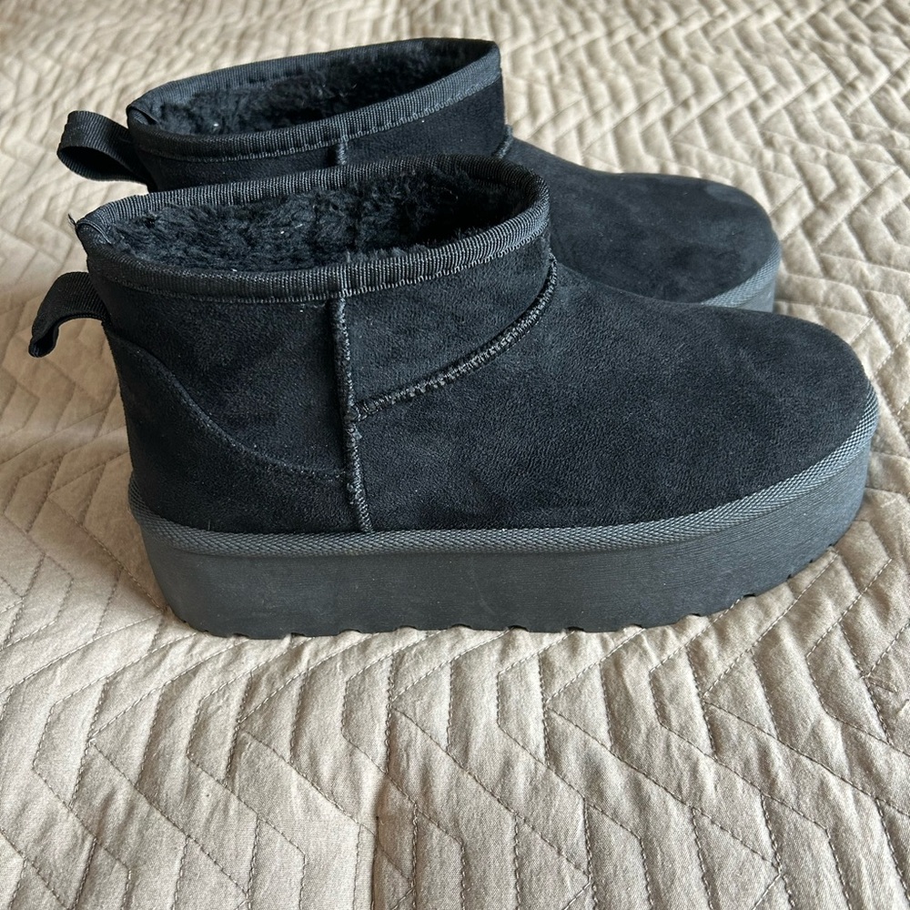 Black Platform Ankle Boots